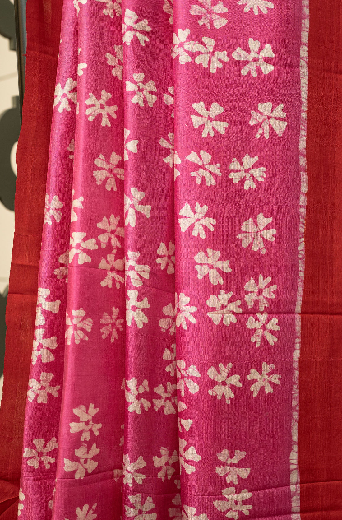 Siuli Blossom Pure Katan Silk Batik Saree
