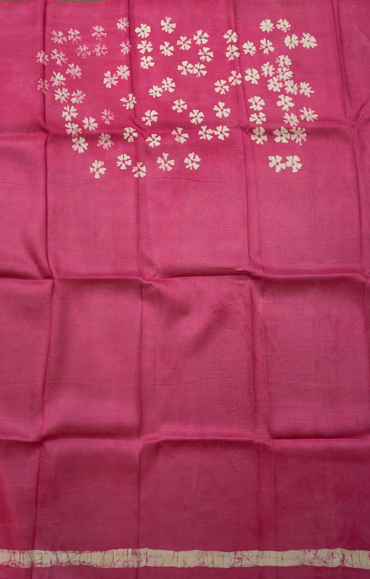 Siuli Blossom Pure Katan Silk Batik Saree