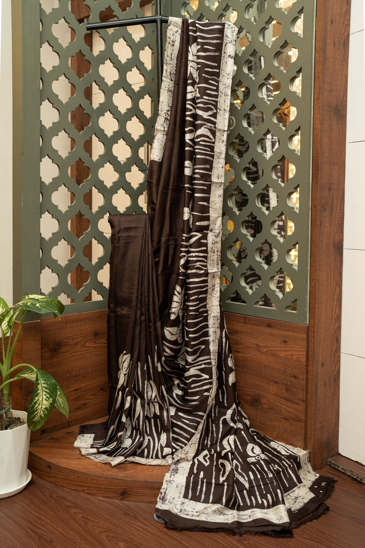 Padmarekha Batik Pure Silk Saree
