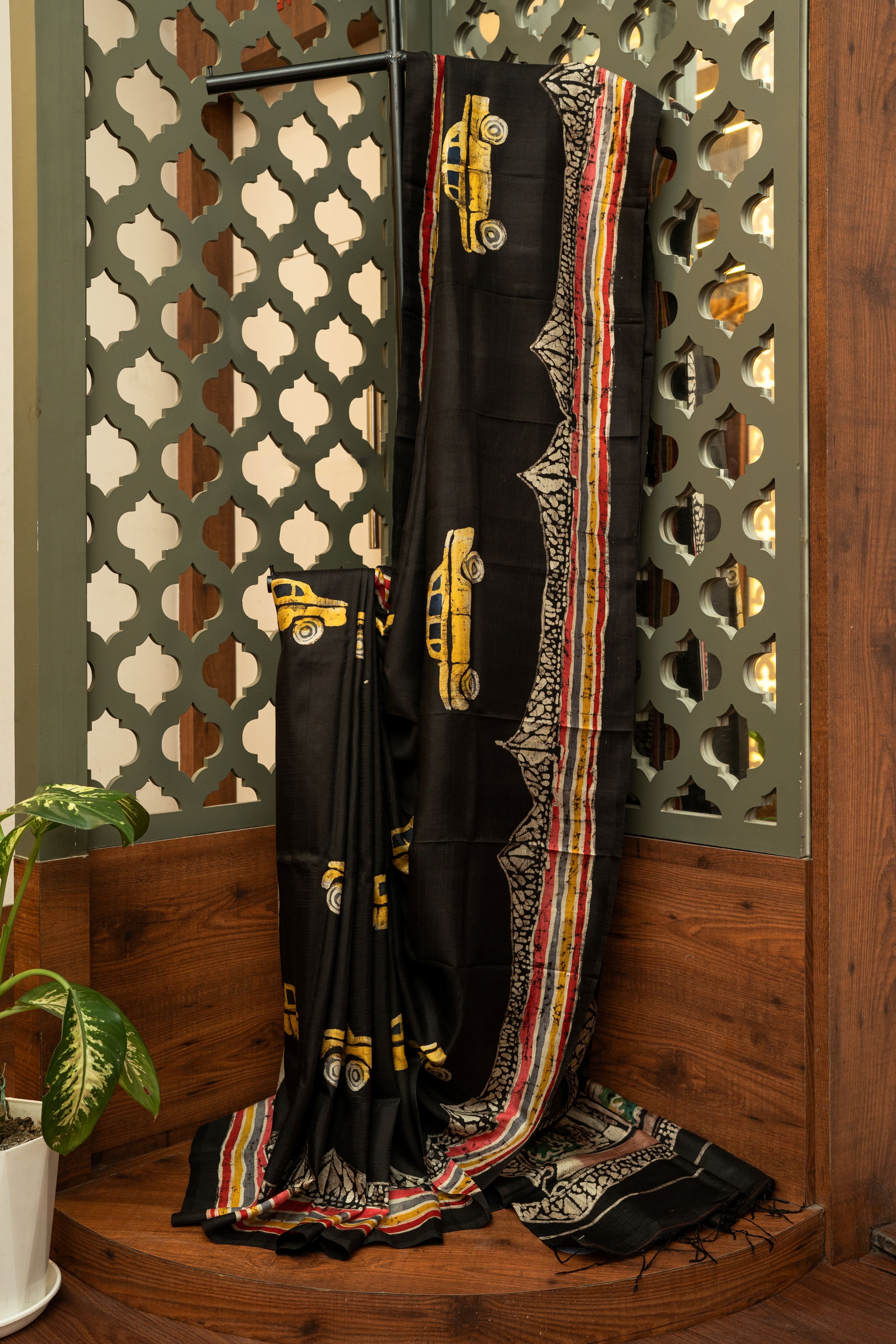 Kolkata Heritage Batik Pure Katan Silk Saree
