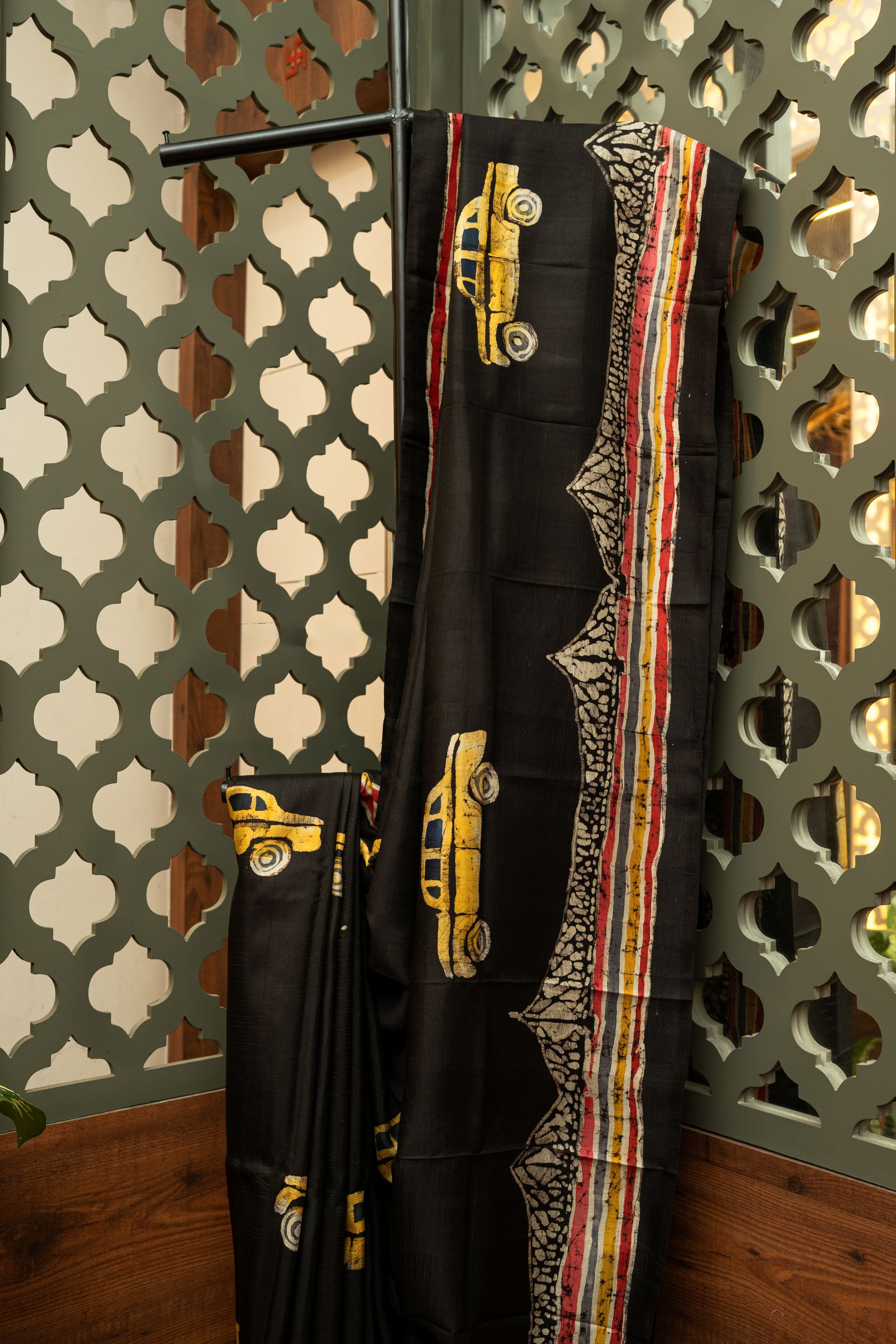 Kolkata Heritage Batik Pure Katan Silk Saree