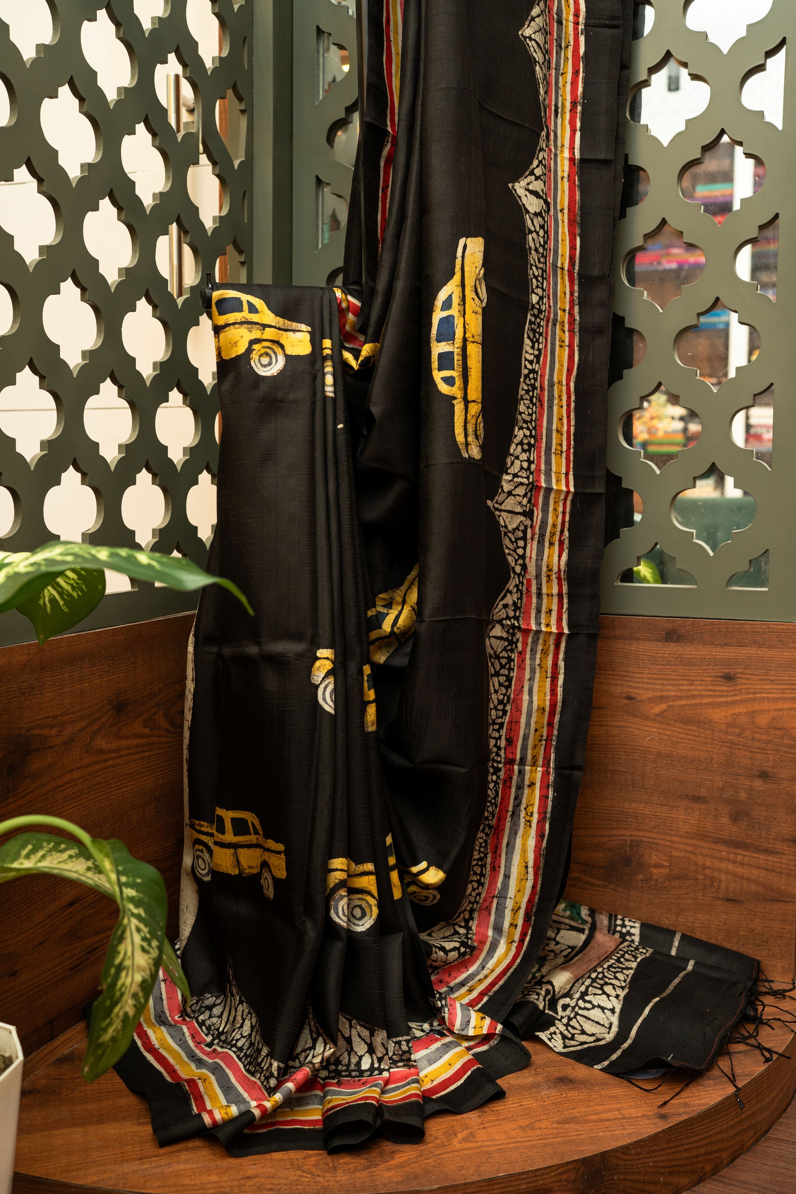 Kolkata Heritage Batik Pure Katan Silk Saree