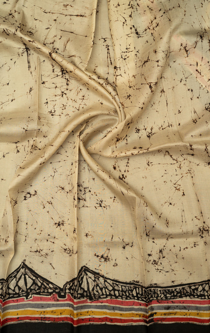 Kolkata Heritage Batik Pure Katan Silk Saree