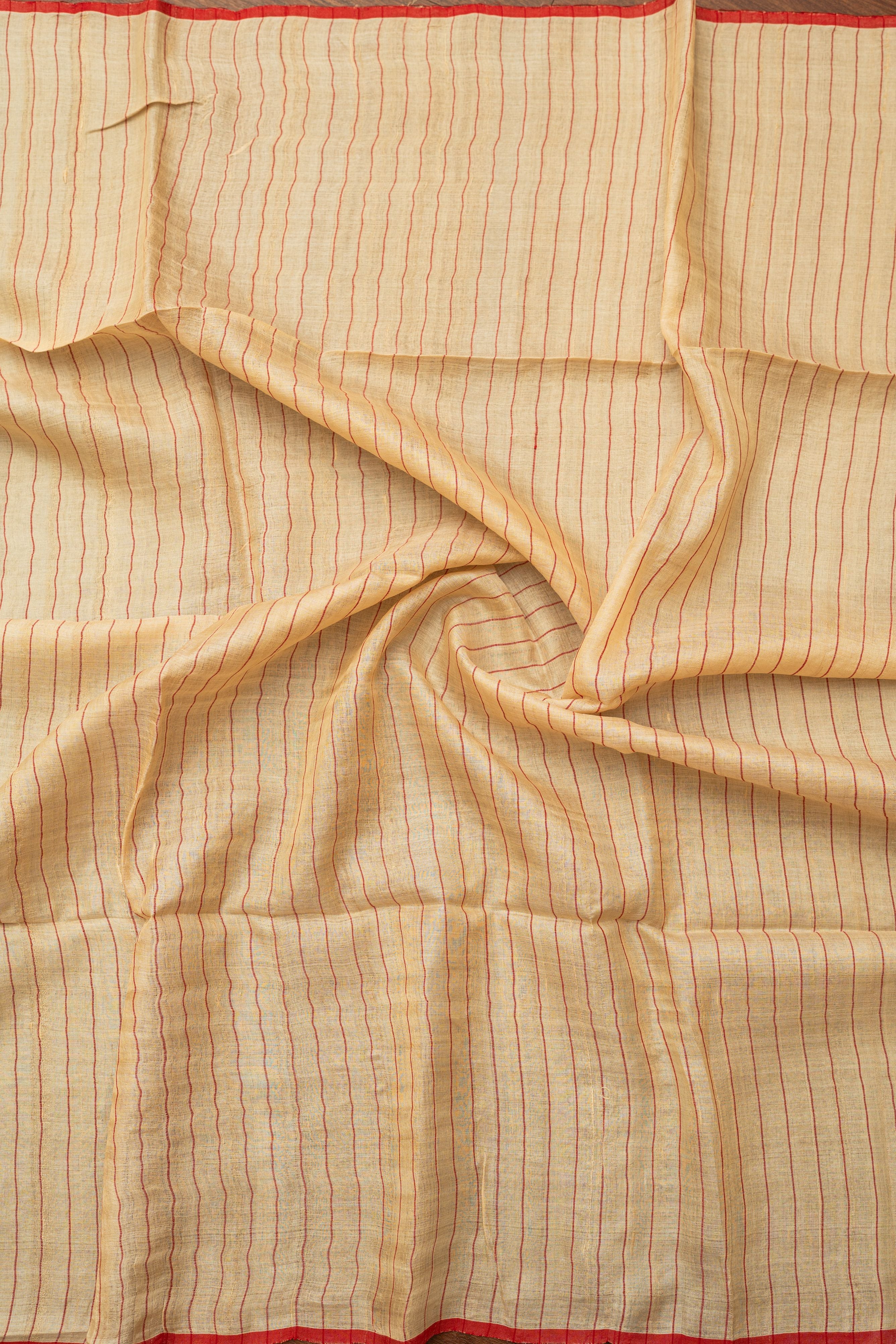 Raktima Gacchi Tussar Needlework Jamdani Saree