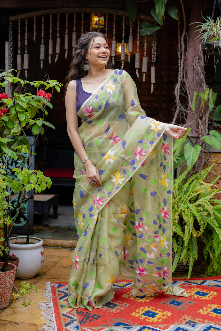 Olive Garden Sheer Silk: A Breath of Fresh, Artisanal Elegance
