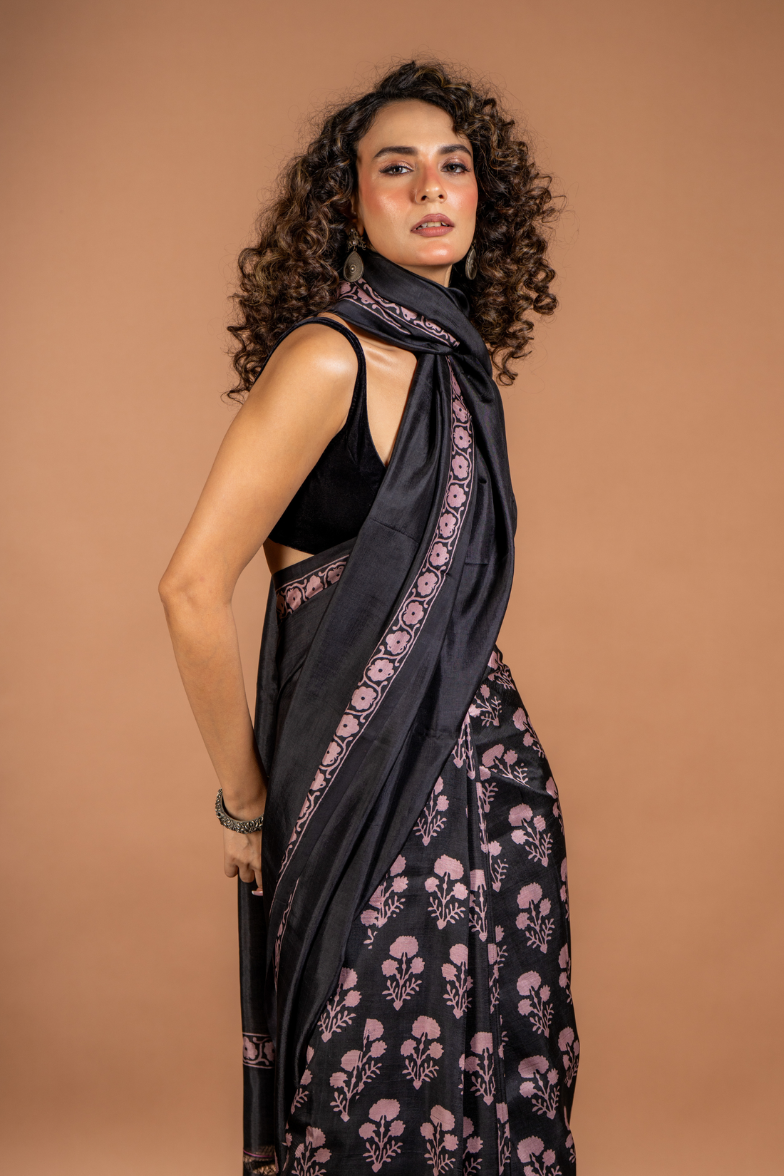 Midnight Bloom: Modern Design Meets Luxurious Silk