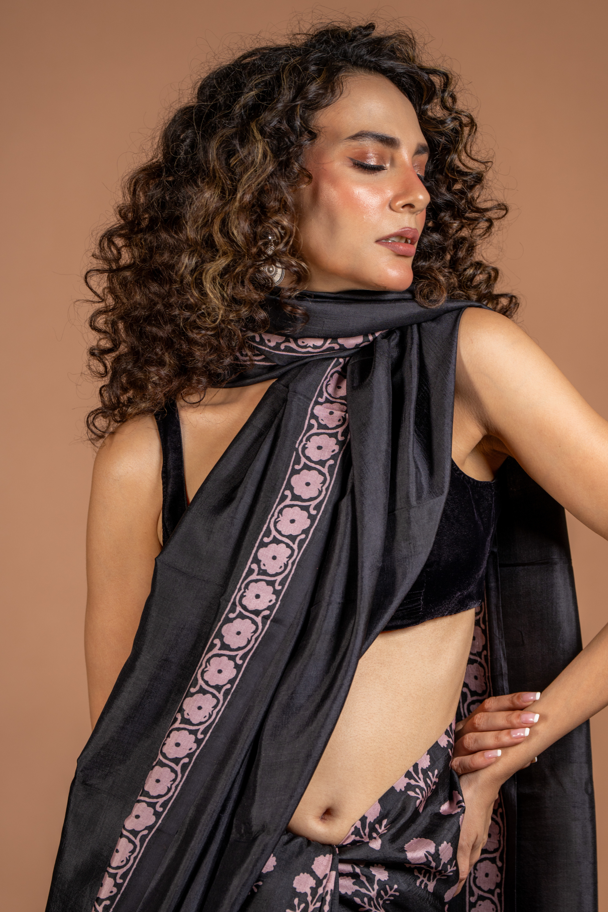 Midnight Bloom: Modern Design Meets Luxurious Silk