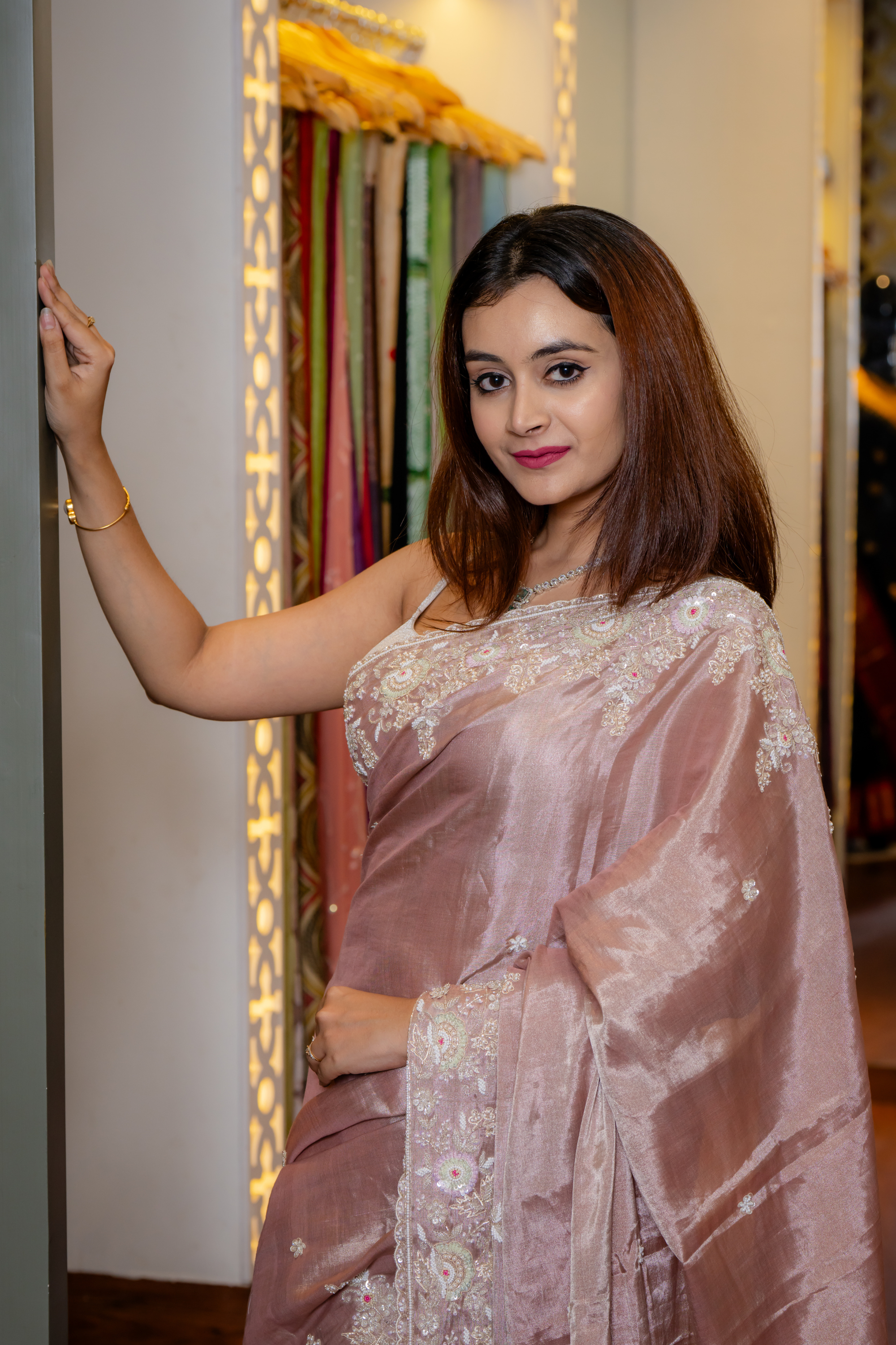 Rose Blush: Hand-Finished Silk with Ethereal Detail