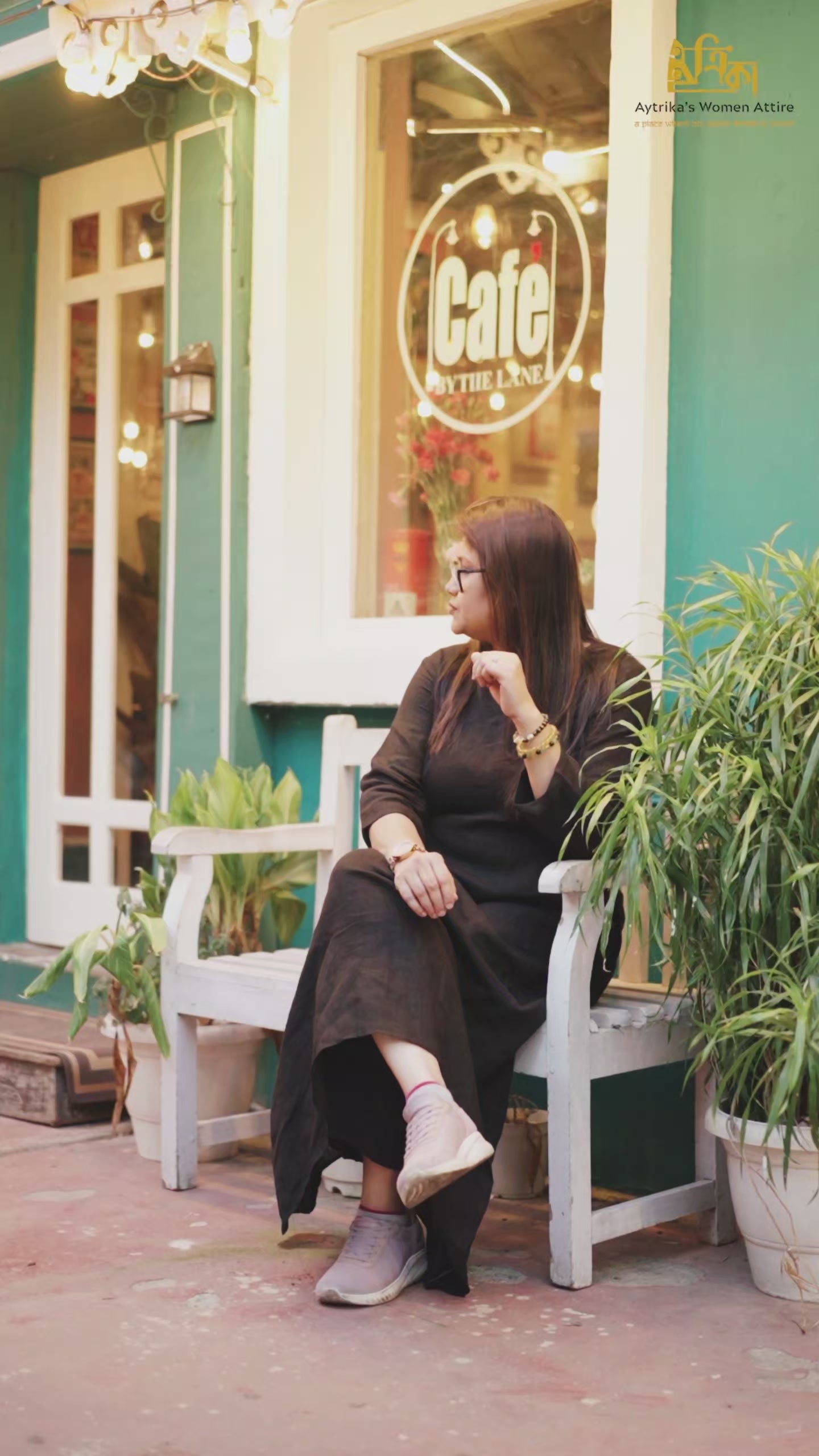 Midnight Flow Cotton Dress